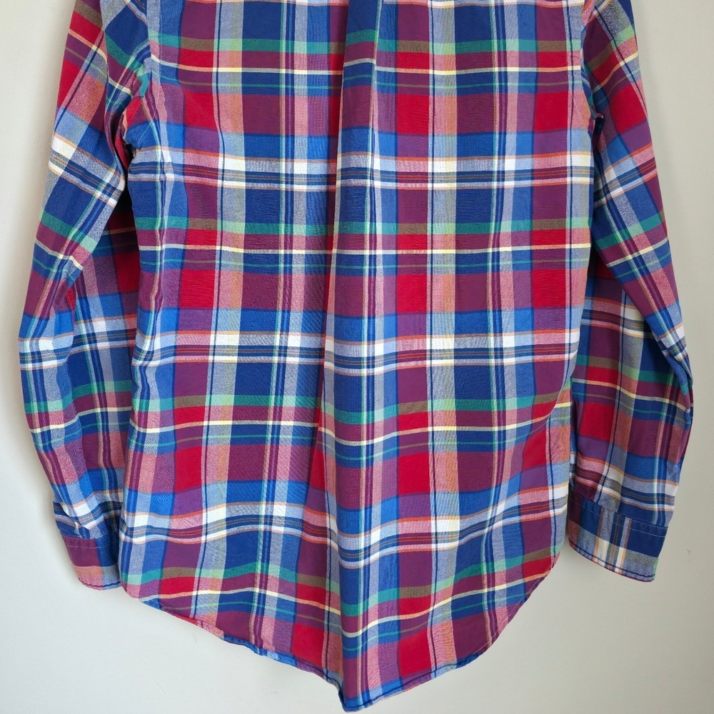Ralph Lauren Plaid Button Down Shirt Mens Size S Multicolor Pony Logo Cotton - Picture 3 of 12